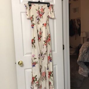 Never worn off the shoulder floral dress